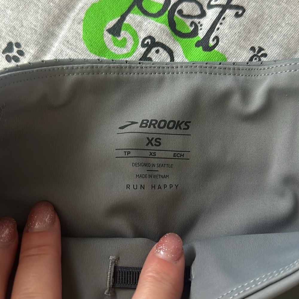 Brooks Running 8" Inseam Method Spandex Shorts Gray Sz XS! - Picture 3 of 5